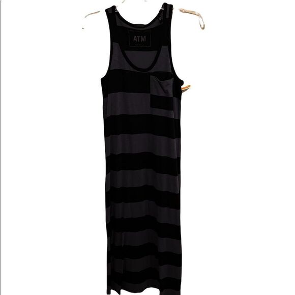 ATM Pima Cotton Stripe Maxi Tank Dress - Picture 5 of 10